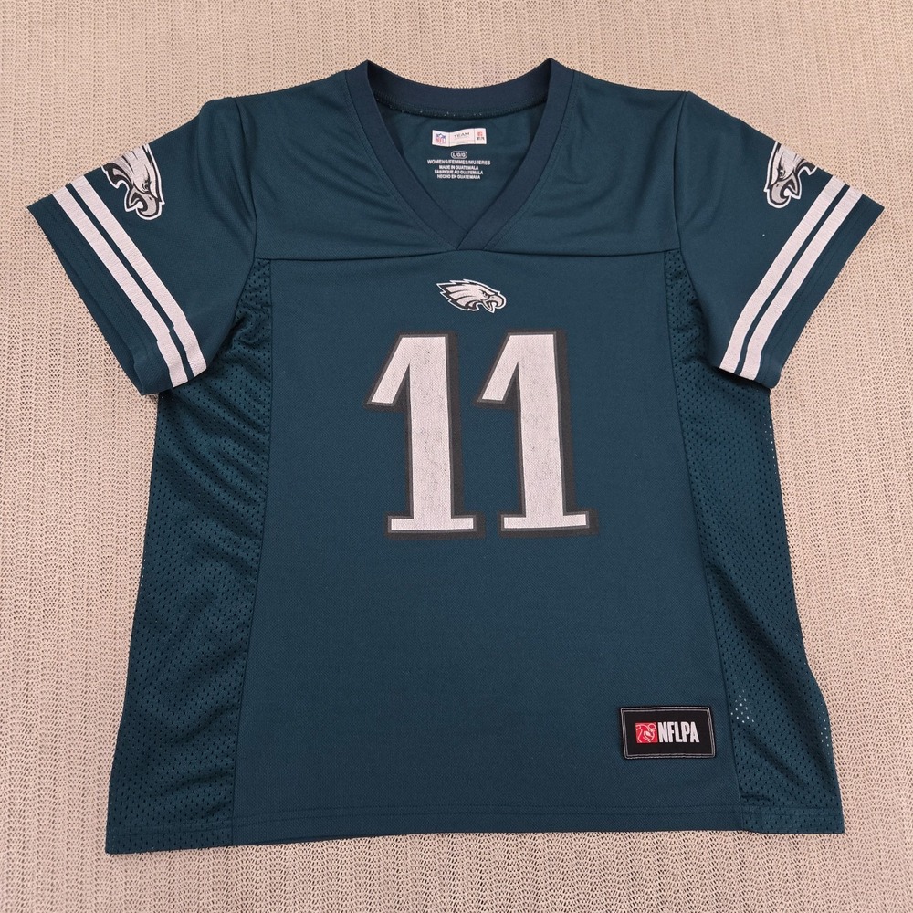 Philadelphia Eagles Football Jersey Womens Large Green Carson Wentz 11 NFL Shirt
